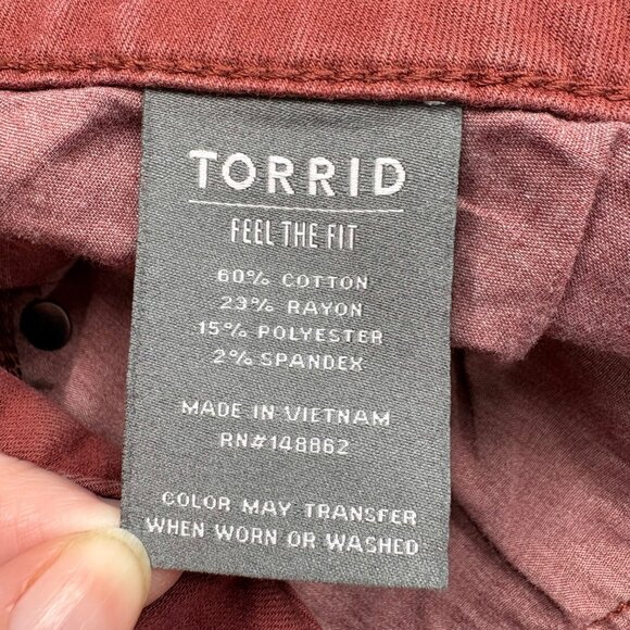 Torrid Jeggings Womens 18R Rust Zipper Accents Super Soft Skinny Jeans Moto Tech - Picture 6 of 16